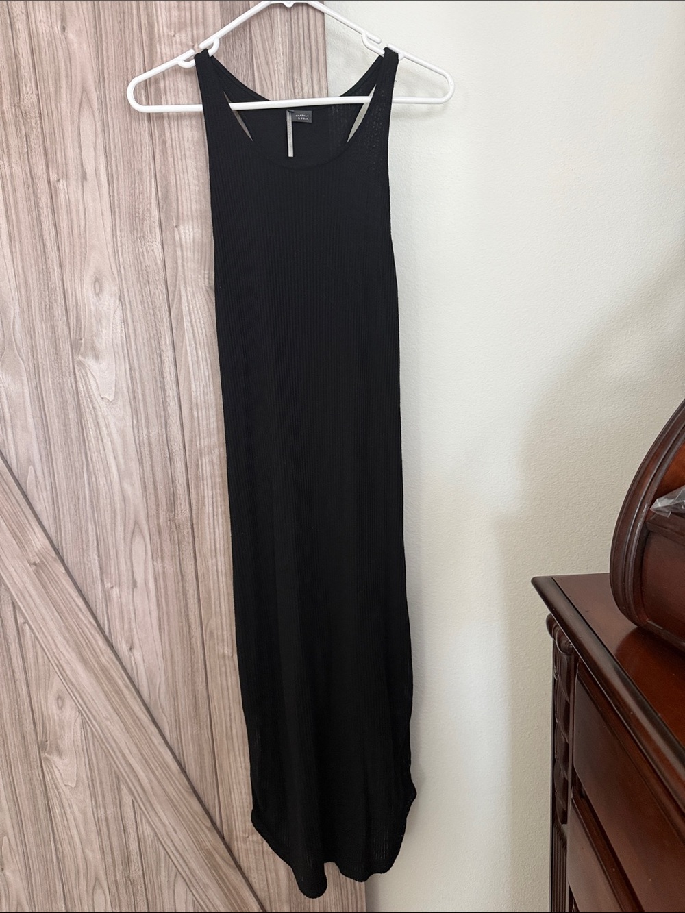Everlane Black Ribbed Tank Maxi Dress